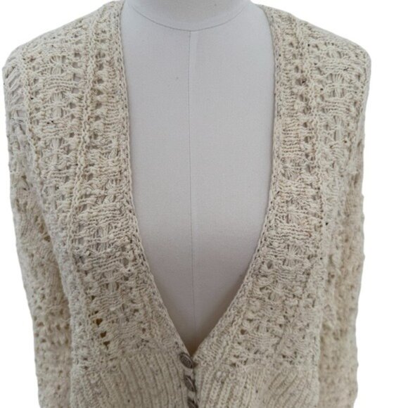 Anthropologie Bestie Cardigan Sweater in Ivory Size Medium NWOT - Picture 9 of 16